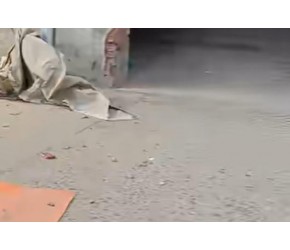 车间水泥路面漏石子修补